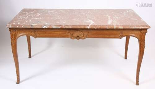 RARE ET GRANDE TABLE A GIBIER QUATRE FACES REGENCE En chêne sculpté, à décor de [...]