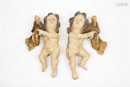 PuttiTwo carved and polychrome wooden sculpturesPortugal, 18th century(minor losses and defects)