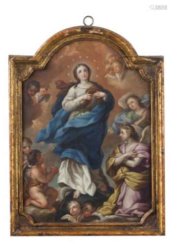 Portuguese school, 18th centuryOur Lady of the Immaculate ConceptionOil on copper29x21 cm- - -15.