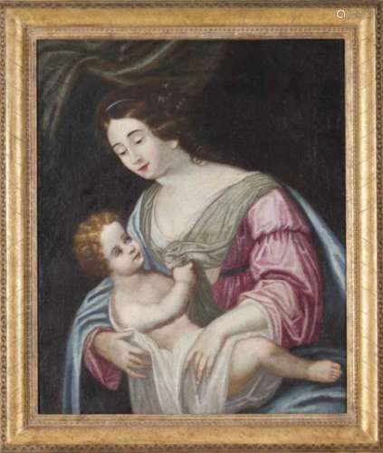 Portuguese school, 19th centuryThe Virgin and ChildOil on canvas74,5x61 cm- - -15.00 % buyer's