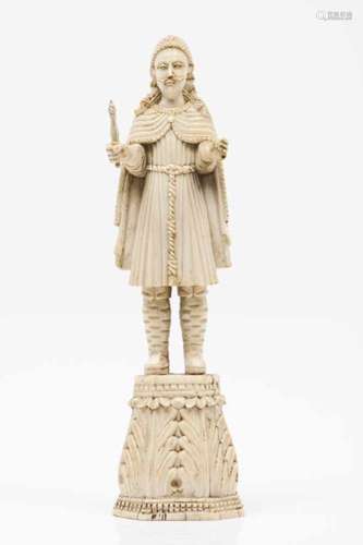 D.João IVUnusual Indo-Portuguese ivory sculpture, 17th centuryHeight: 21 cm- - -15.00 % buyer's