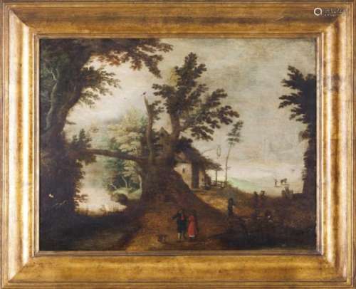 Flemish school17th centuryLandscape with figuresOil on panel51x66 cm- - -15.00 % buyer's premium