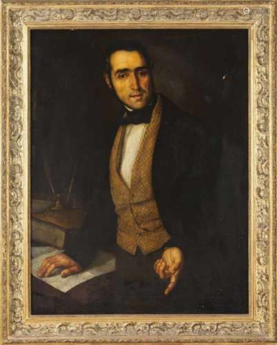 Spanish school, 19th centuryA gentleman's portraitOil on canvas96x74 cm- - -15.00 % buyer's