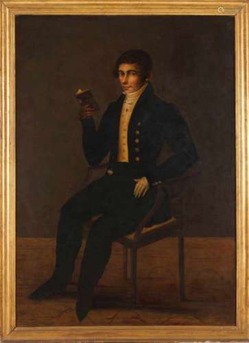 French school, 19th centuryA male figure readingOil on canvas150x110 cm- - -15.00 % buyer's
