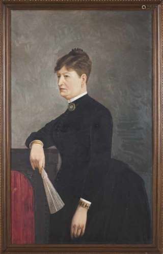 Francisco Legua (Espanha, séc. XIX)A female portraitOil on canvasSigned and dated 1885123x74