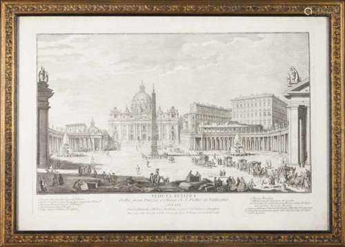 Francesco Panini (1745-1812)A set of 5 prints with Rome city scapesEntitled: 