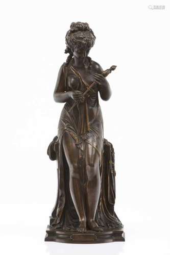 Paul Duboy (1830-c.1887) La Fourmi Patinated bronze sculptureSigned Paul Duboy (losses)Height: 39