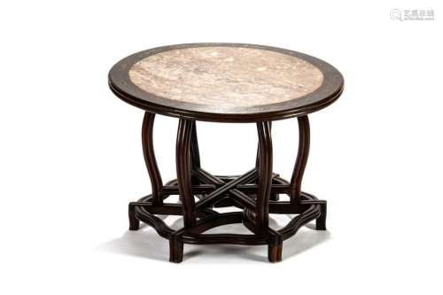 CHINESE EXPORT CIRCULAR FOLDING CENTRE TABLE