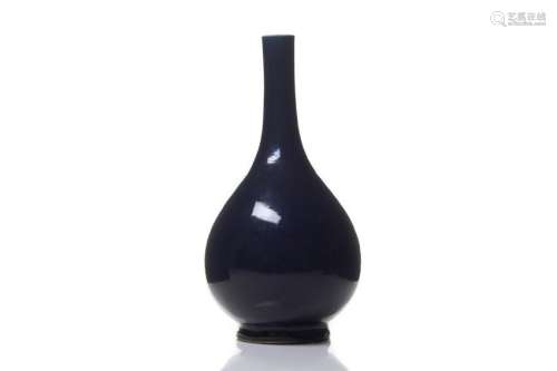 SACRIFICIAL BLUE GLAZED PORCELAIN BOTTLE VASE