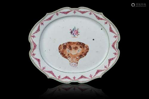 LARGE CHINESE EXPORT FAMILLE ROSE PORCELAIN