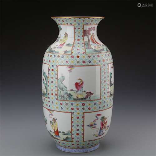 A Chinese Famille-Rose Porcelain Vase