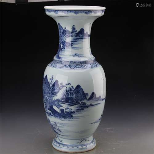 A Chinese Blue and White Porcelain Vase