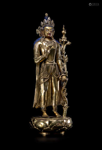 A Chinese Gilt Bronze Figure of Buddha