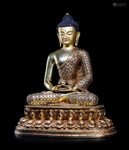 A Chinese Gilt Bronze Figure of Buddha