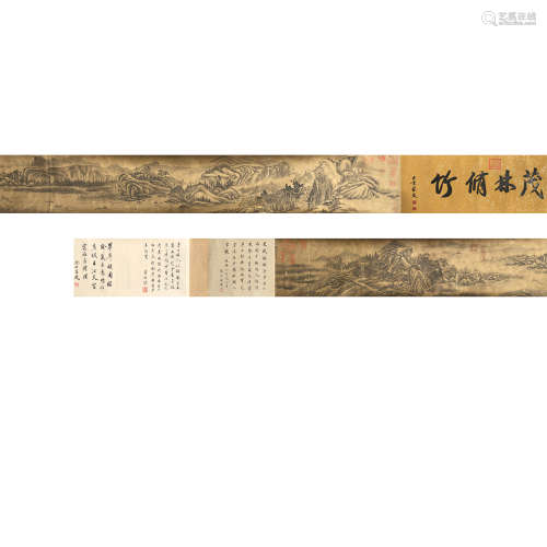 A Chinese Scroll Painting On Silk, Dong Qichang Mark