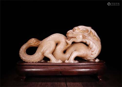 A Chinese Carved Shoushan Brush Rest