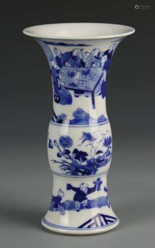 Chinese Blue and White Beaker Vase