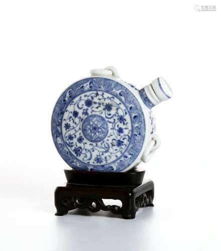 Chinese Blue and White Moonflask