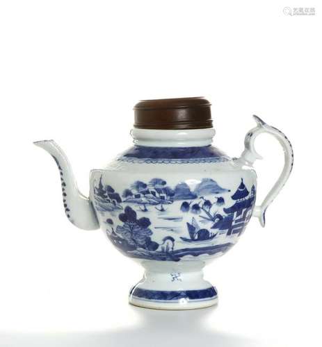 Chinese Blue and White Teapot