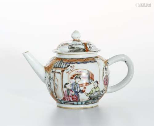 Chinese Export Famille Rose Teapot and Cover
