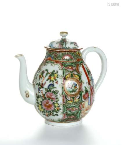Chinese Canton Famille Rose Teapot