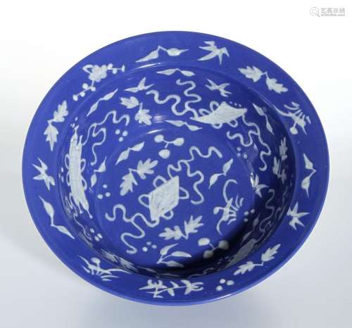 Chinese Blue Glazed Basin