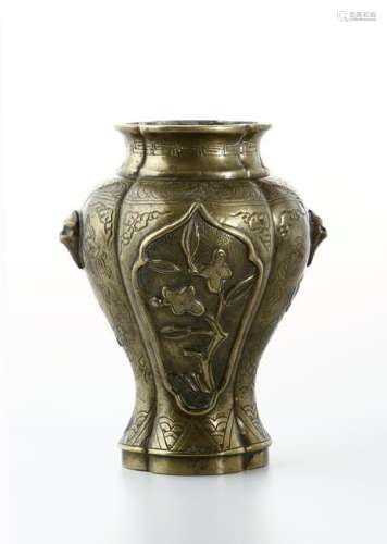 Chinese Bronze Baluster Vase