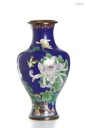 Chinese Cloisonne Baluster Vase