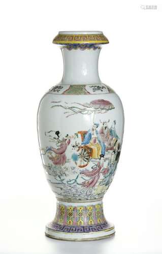 Chinese Famille Rose 'Figural' Vase