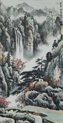 Chinese Scroll Painting Of Landscape