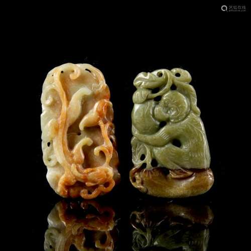 Two Chinese Jade Pendants