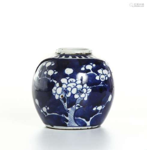 Chinese Blue and White 'Prunus' Ginger Jar and Cov