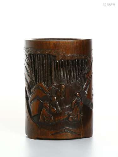 Chinese Carved Bamboo Brushpot