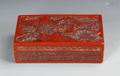 Chinese Cinnabar Lacquer Box