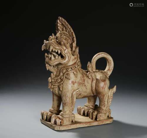 Chinese Pottery Lion Figure