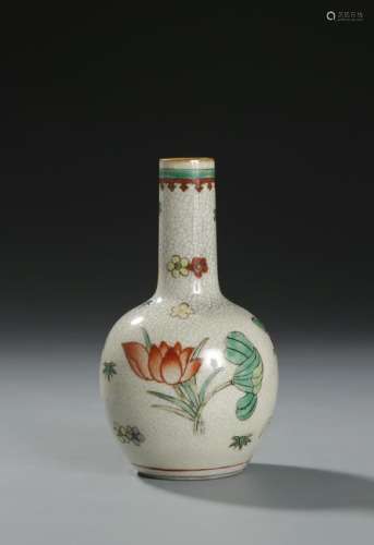 Famille Rose Crackled Glazed Vase