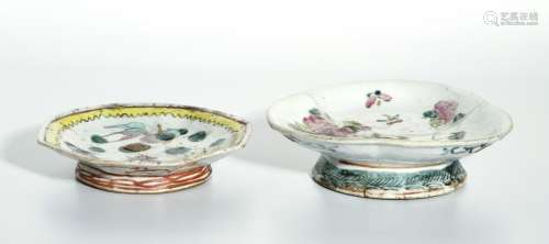 Two Chinese Famille Rose Dishes
