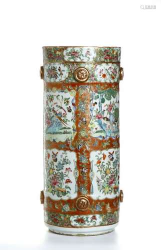 Chinese Canton Famille Rose Vase