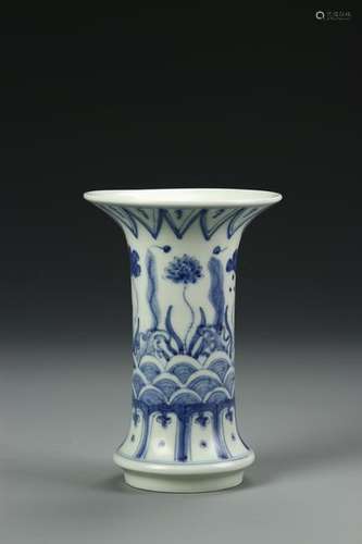 Chinese Blue and White Beaker Vase