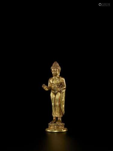 A JAVANESE GOLD FIGURE OF BUDDHA