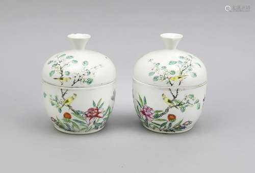 Pair of lidded tanks