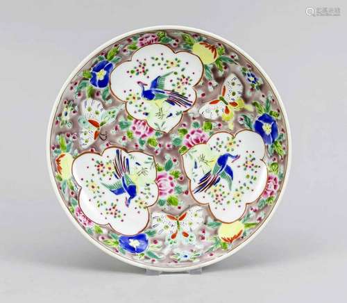 Family rose plate, C