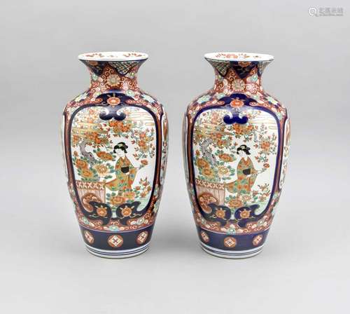 Pair of imari vases,