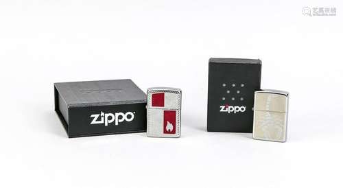 2 Zippo-Feuerzeuge i