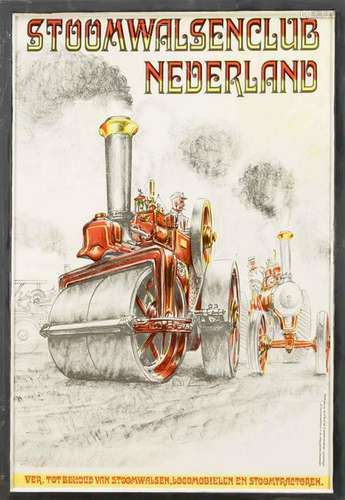 Poster of a steamroller c