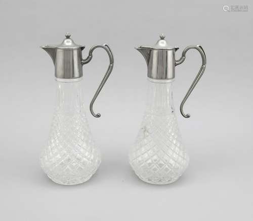 Pair of decanters with as