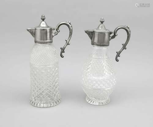 Two large decanters with