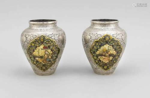 A pair of vases, probably