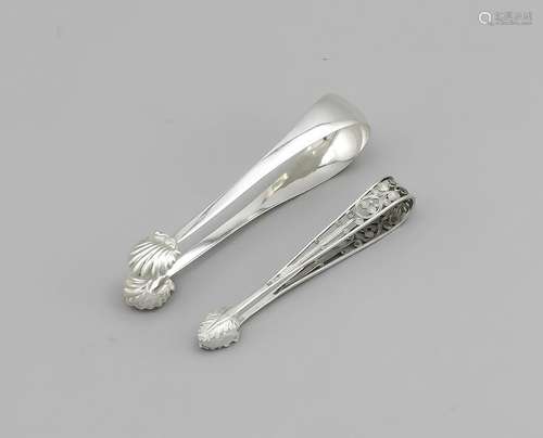 Two sugar tongs, German,