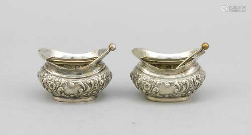 Pair of salt cellars with